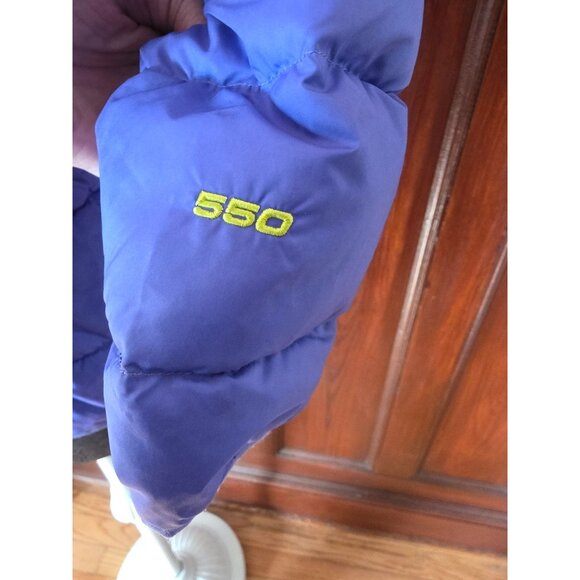 The North Face 550 Fill Down Puffer Jacket Purple Girls 14 - Picture 4 of 9